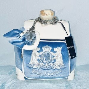NWT Winter Goth Barbie White & Blue Chain Backpack Hollyhock Twig Italy release